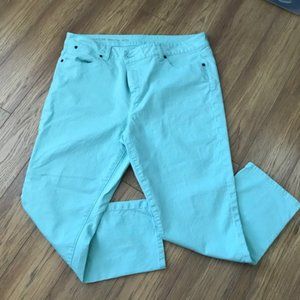Lt. Green Crop Jeans